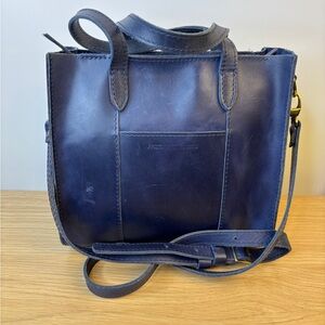 Portland Leather Goods Lola Cowboy Blue Leather Tote Bag Medium